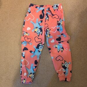 Kids Cartoon Heart Print Joggers